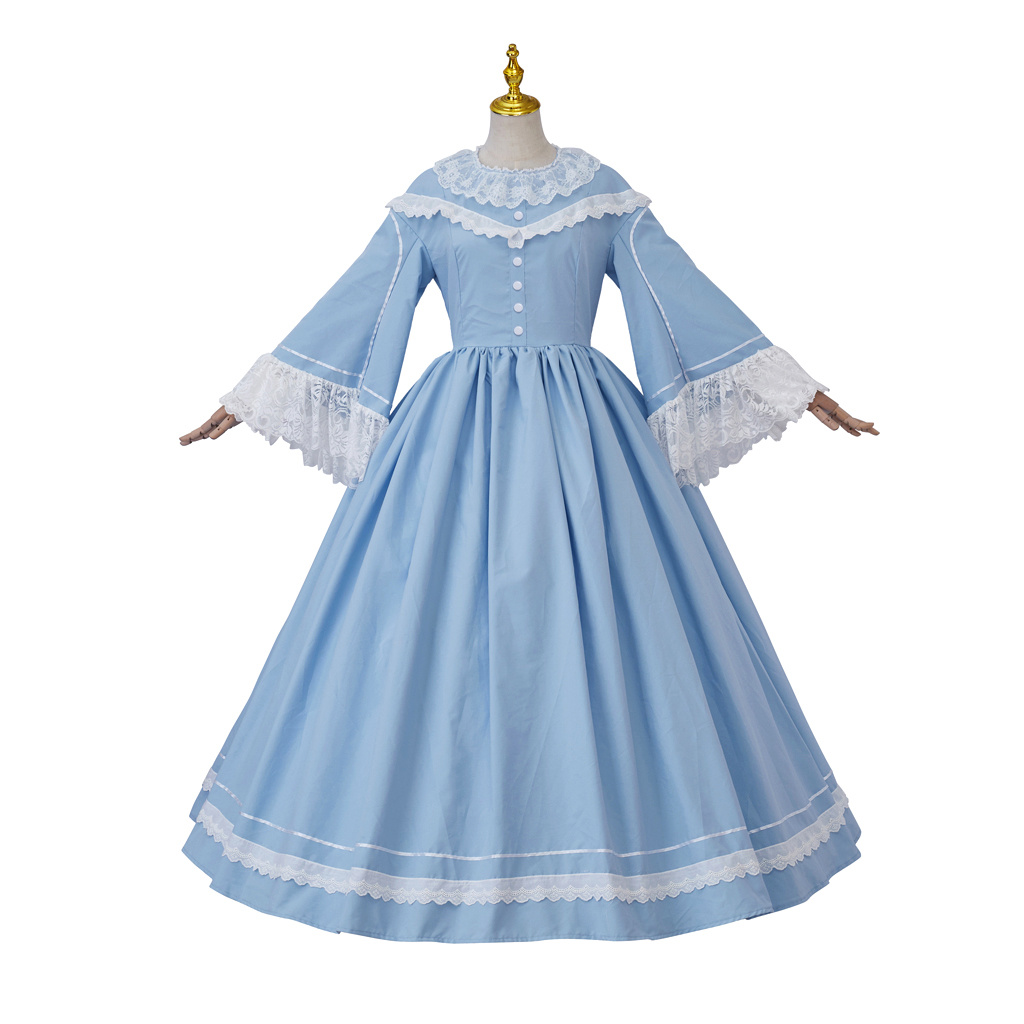 Evening Gown - أزياء الحرب الأهلية الفيكتورية لعام 1860s