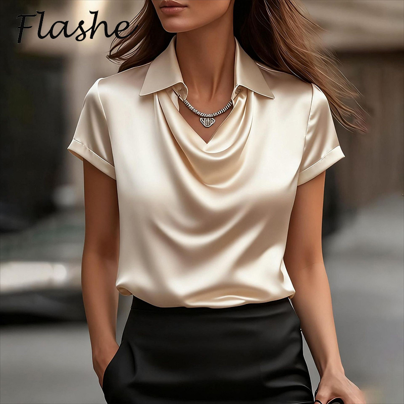 Silk Blouse - كل مباراة الساتان قميص المرأة والبلوزات