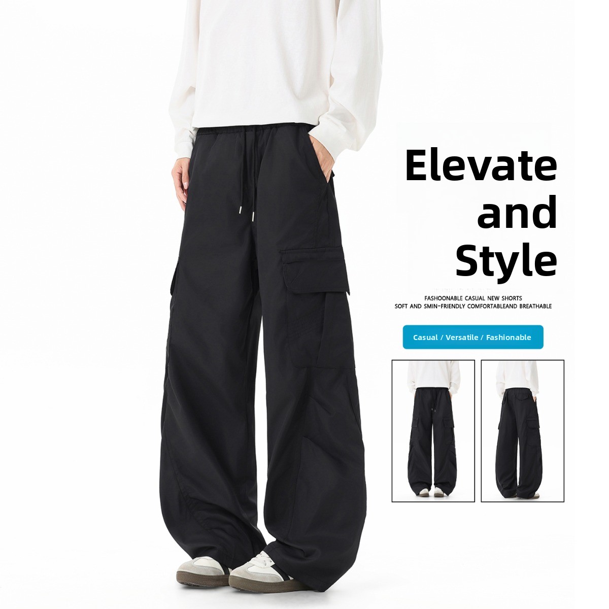 Tailored Trouser Wide - بنطلون رياضي عصري بتصميم ثلاثي الأبعاد