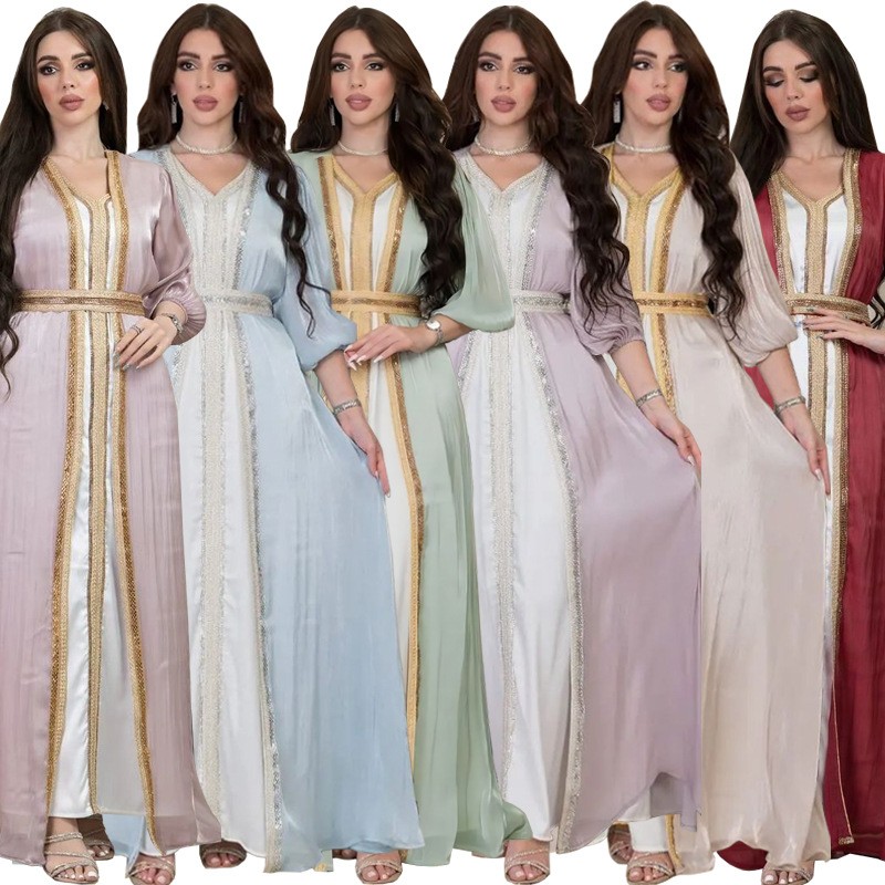 Formal Dress - فستان سهرة طويل من الساتان بلون