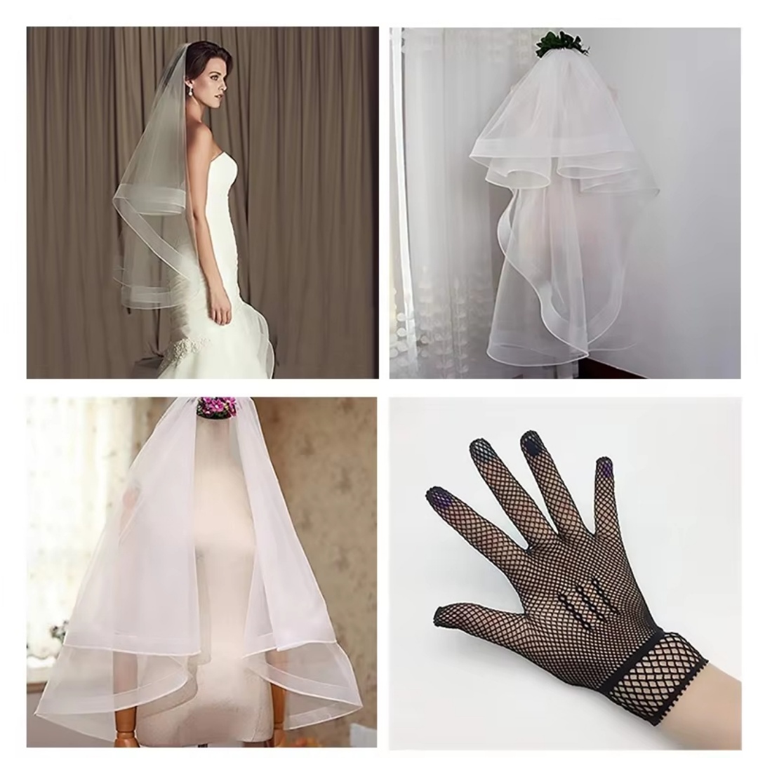 شريط شبكي من شعر الخيل المطاطي - مراجعة Wedding Dress وسعره