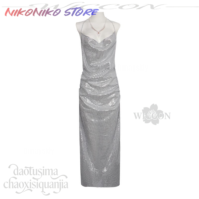 فستان سهرة طويل مثير بحمالات ر - مراجعة Evening Gown وسعره