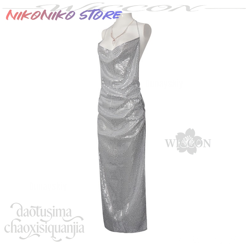 فستان سهرة طويل مثير بحمالات ر - مراجعة Evening Gown وسعره