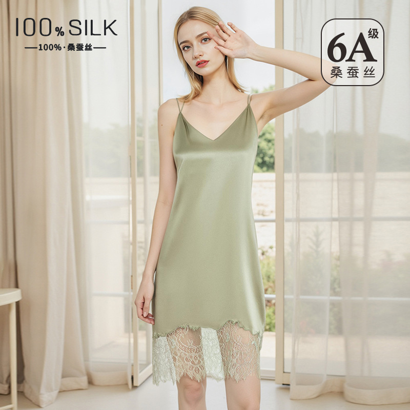 فستان نوم حريري من حرير التوت  - مراجعة Lace Dress وسعره