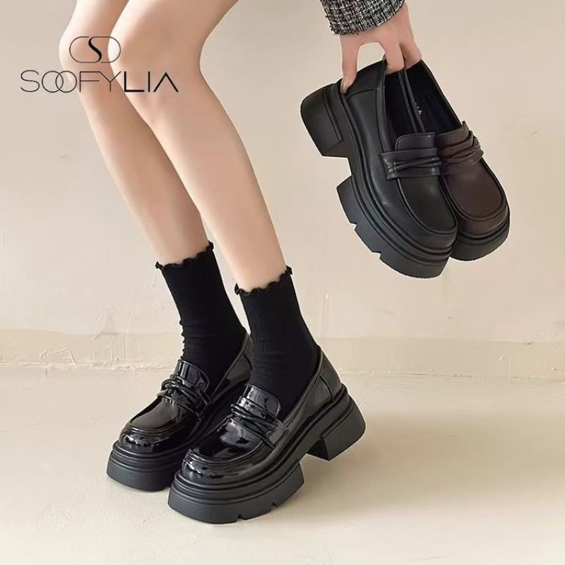 حذاء نسائي أسود بكعب سميك ونعل - مراجعة Womens Heels وسعره