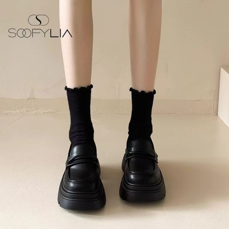 حذاء نسائي أسود بكعب سميك ونعل - مراجعة Womens Heels وسعره