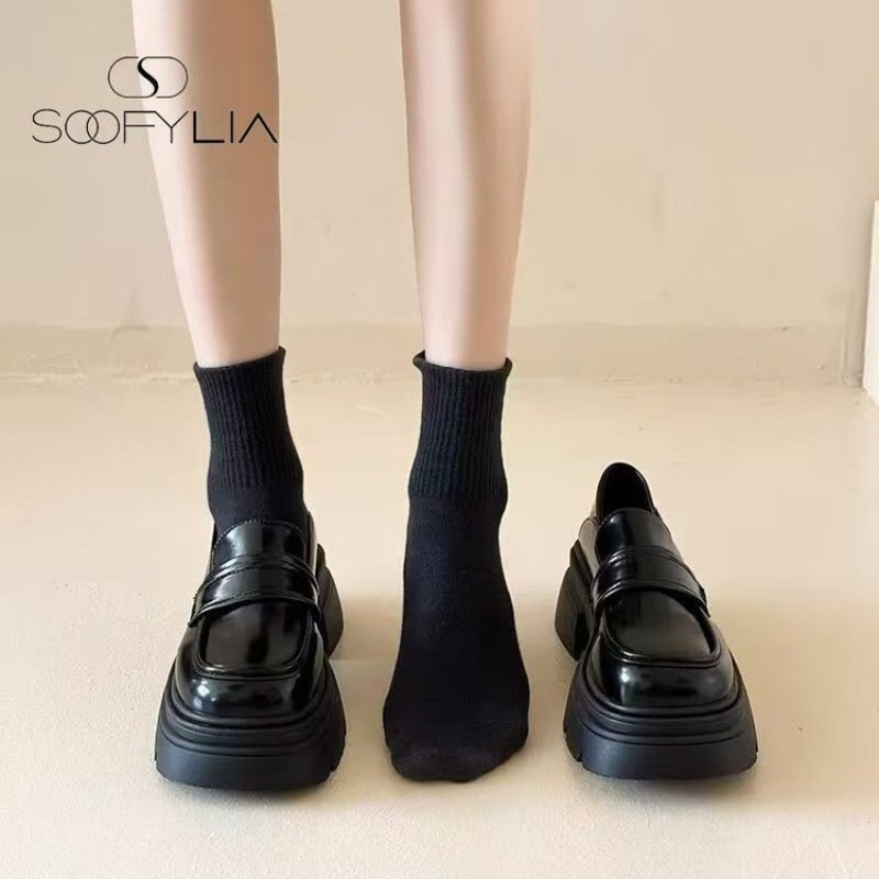 حذاء نسائي أسود بكعب سميك ونعل - مراجعة Womens Heels وسعره